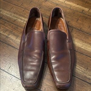 Salvatore Ferragamo Brown Leather Loafers Men’s Size 10 Italy